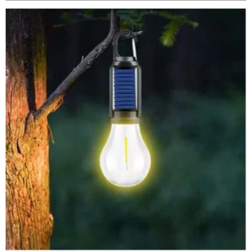 Lâmpada solar De Emergência Com LED Portátil Recarregável  Iluminacao Ajustável  abbot store