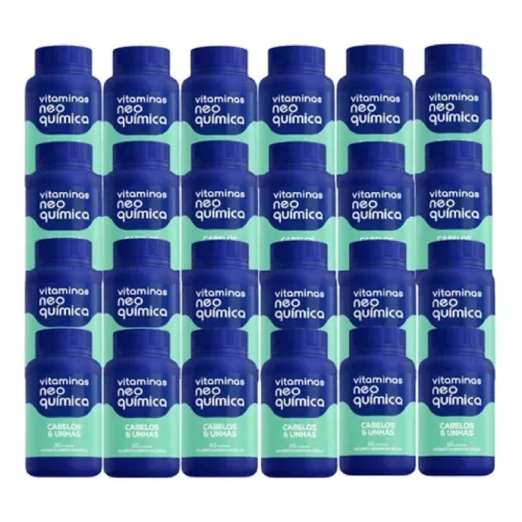 Kit 24x Vitamina Cabelos E Unhas 60 Unidades - Neo Química