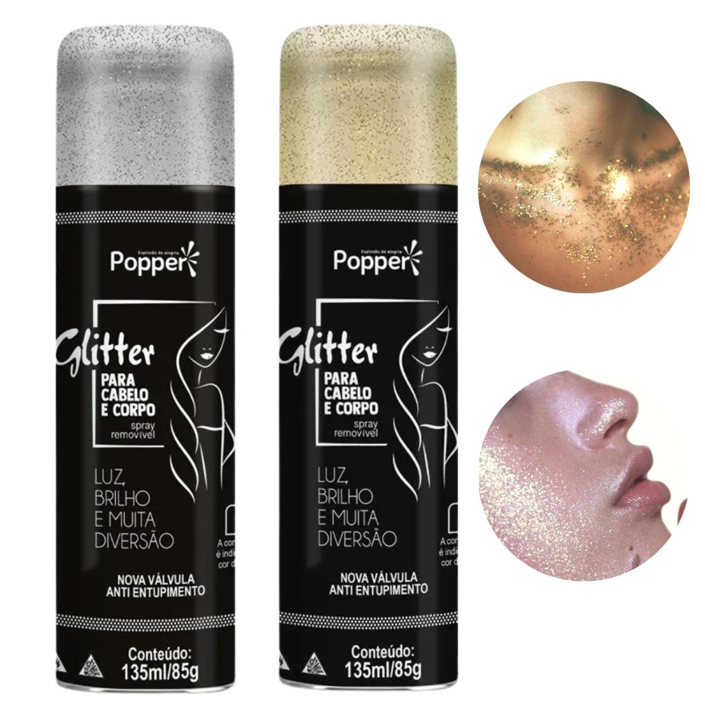 Spray De Glitter  135ml - Cabelo Corpo Roupa