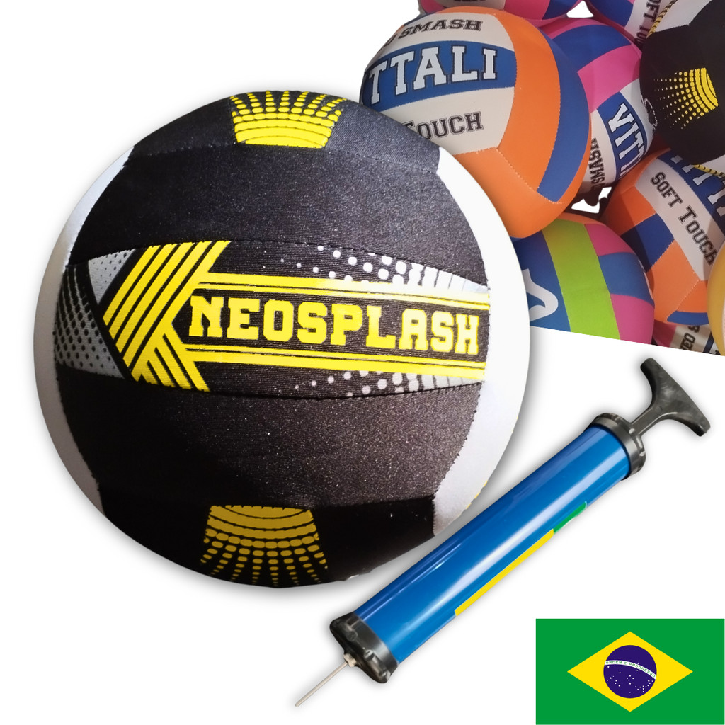 Bola De Vôlei Soft Quadra Areia Sortida Leve Bomba Pro