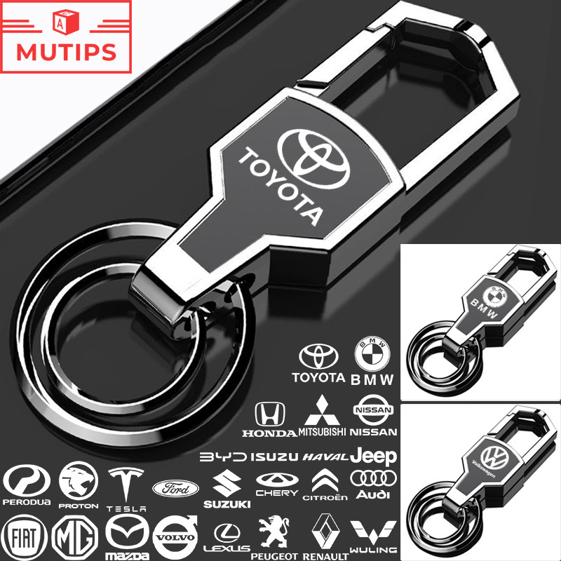 【MUTIPS】Chaveiro De Carro Em Liga De Metal , Com Logotipo De Impressão A Laser