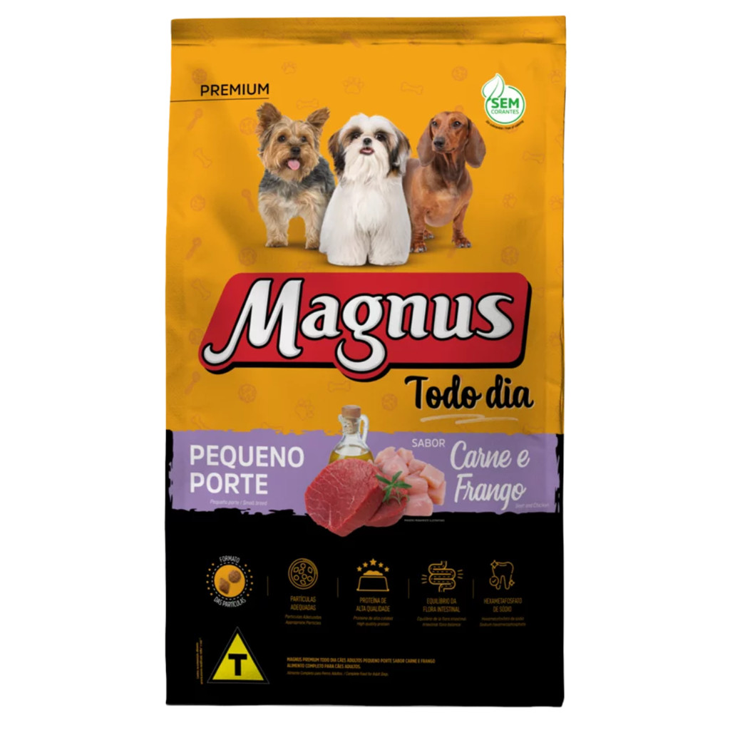 Magnus Todo Dia Cães Pequenos Carne e Frango 10,1kg
