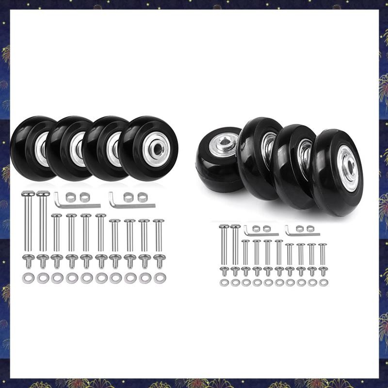 (Pwxs) 4 Peças De Rodas De Substituição Para Mala De Bagagem , Giratórias , Kits De Reparo De Rolamentos ,