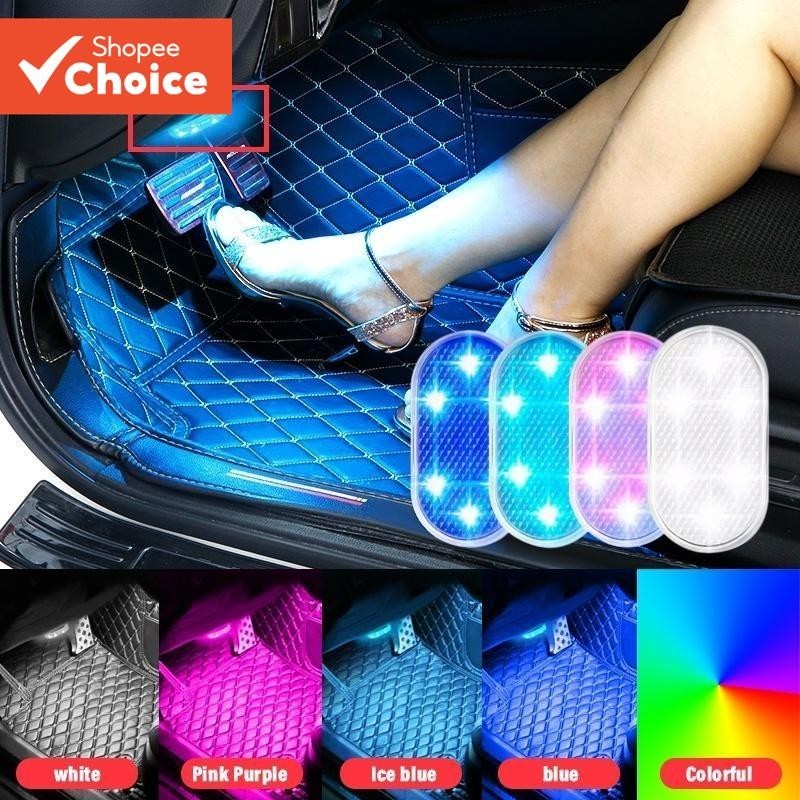 Interior Do Carro LED Sensor Luz USB Recarregável Interruptor De Toque Lâmpada Ambiente Sem Fio