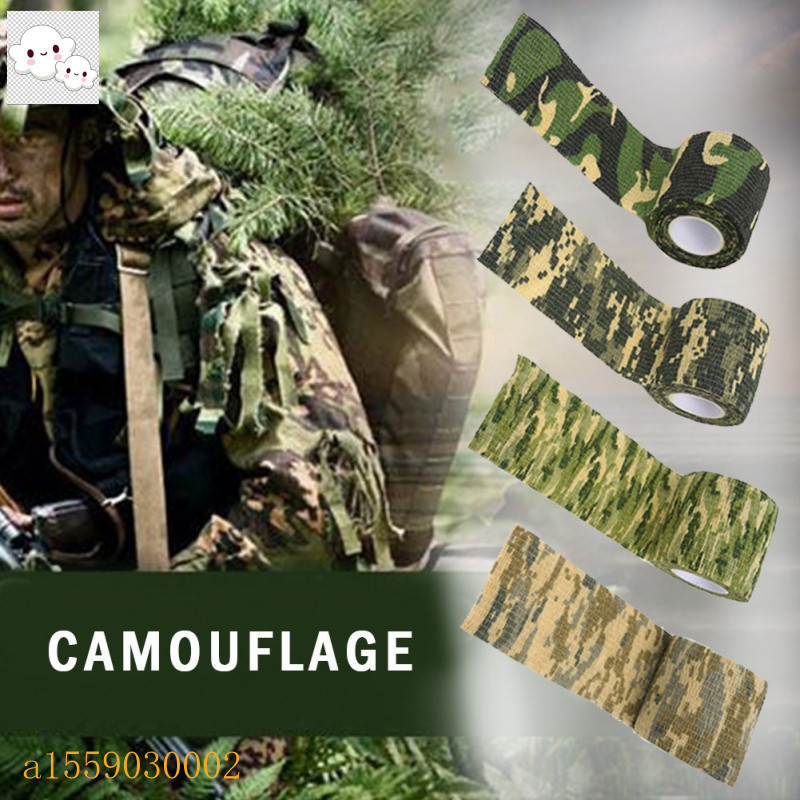 Atacado Bandagem Camuflada Autoadesiva Multifuncional 4,5m X 5cm 0385 1Z9Z