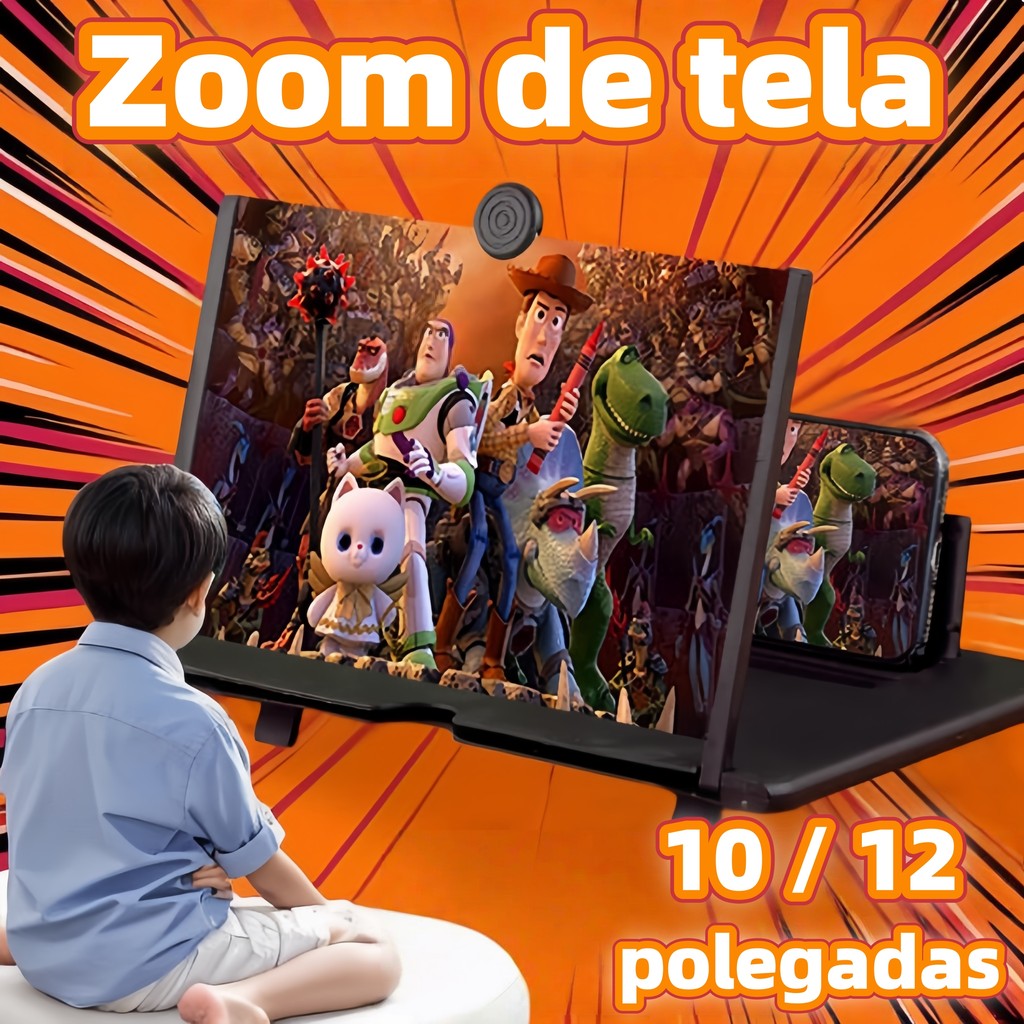 Ampliador De Tela Lente 3d Suporte Dobrável De Celular Para Vídeos e Jogos e Ensino on-line