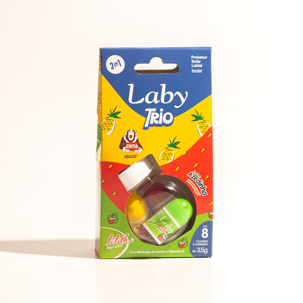LABY TRIO Prot Labial  Azedinha/Lilith/Chita PUSH PULL 3,5G Pote C/3