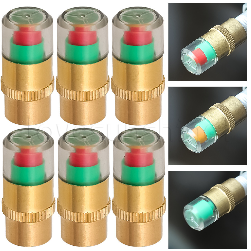 4Pcs Indicador De Pressão De Pneus Para Carros-Acessórios De Estilo Exterior Veículos-Substituível , Multifuncional-Tampa Universal De Alerta De Bico De Motocicleta