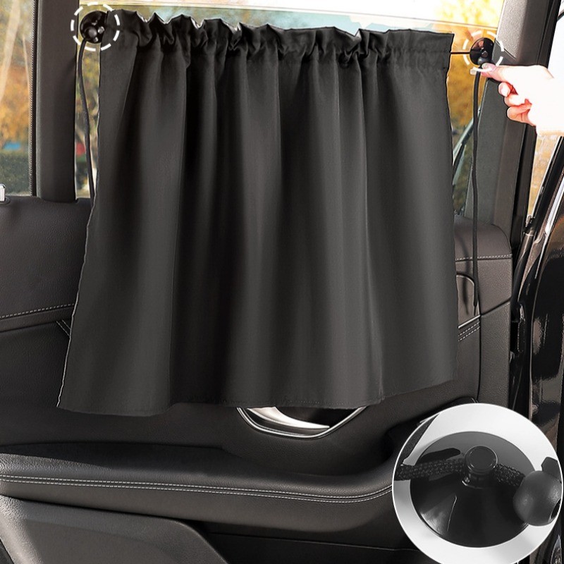 Cortina De Janela Lateral Para Proteção Solar De Carro , UV , Isolamento Térmico , Ventosa Blackout , Pára-Sol , Tela De