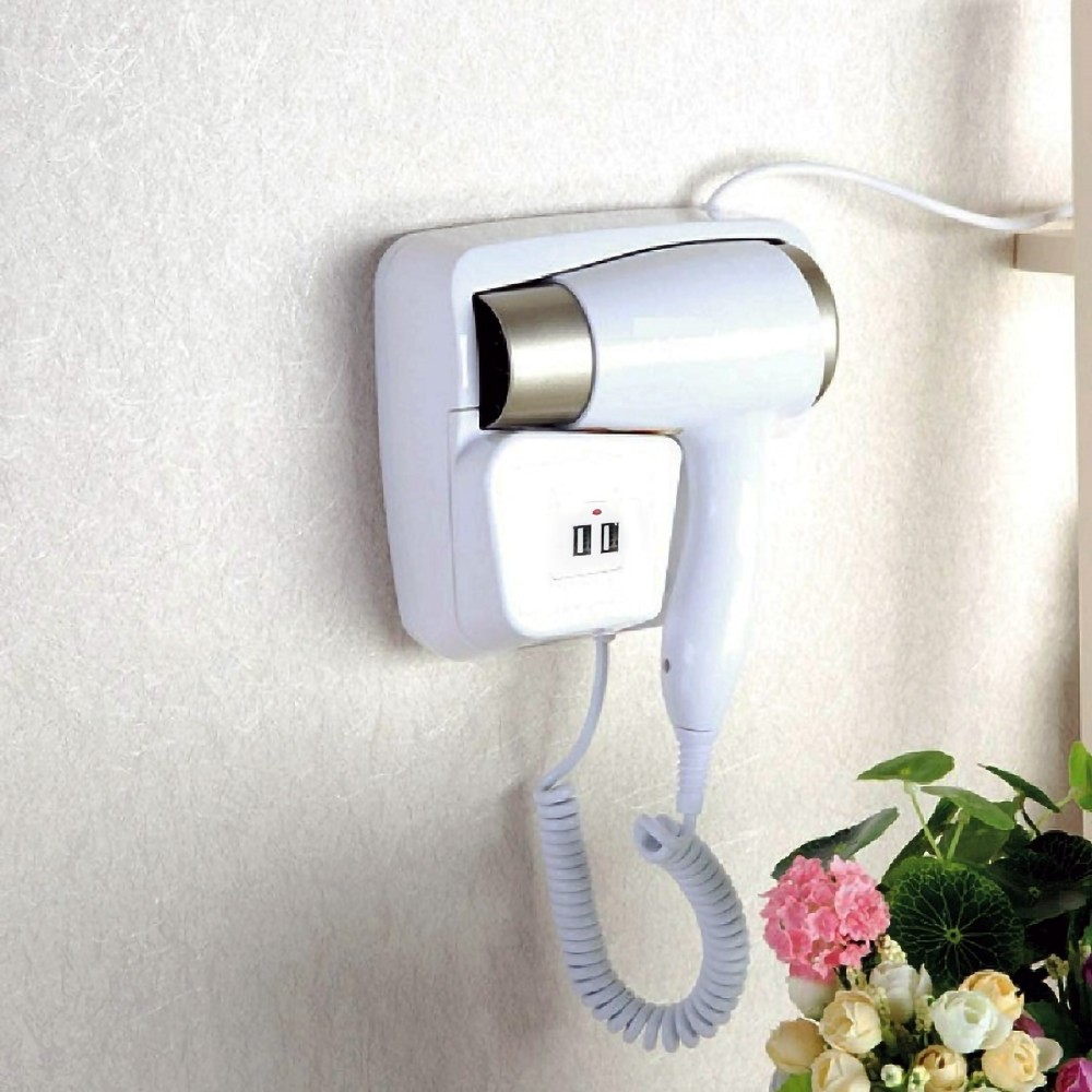 Secador de Cabelo Hotel Profissional Fixado Na Parede Banheiro de Hotel 1200W PRONTA ENTREGA