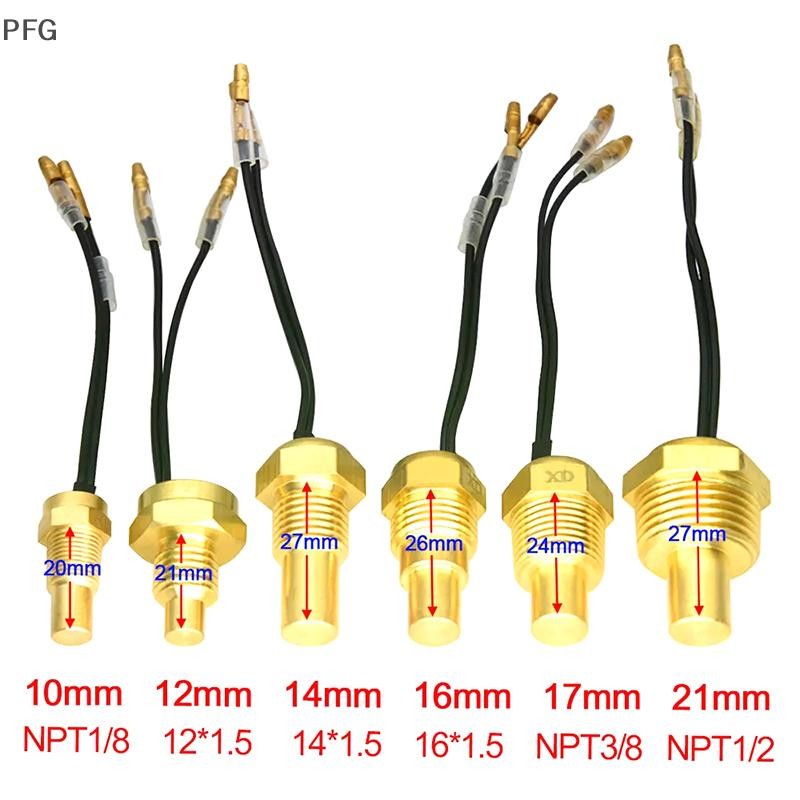 PFG 1PC 12V/24V 10MM 12MM 14MM 16MM 17MM 21MM Sensor De Temperatura Da Água Universal Do Carro Medidor FG