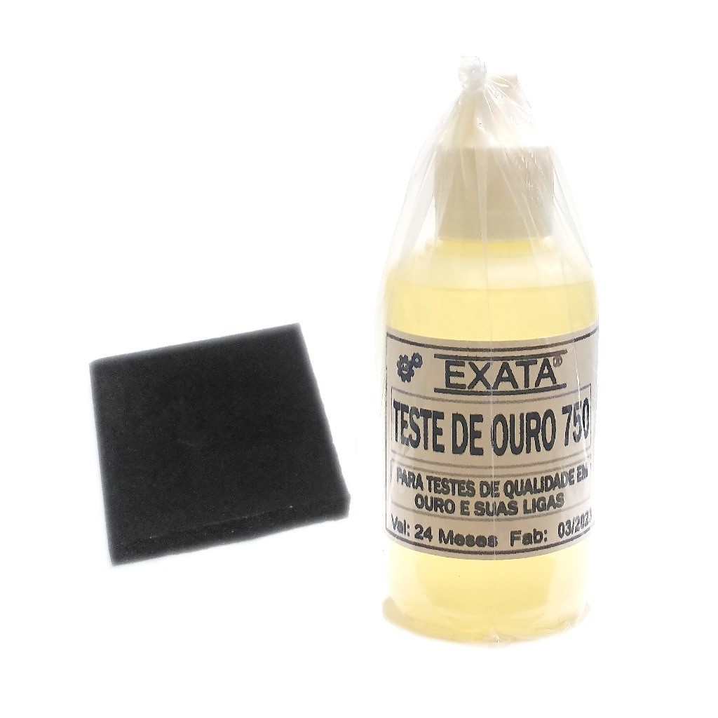 Teste Ouro Exata Prata - Pedra De Toque + Reagente 18k Com 30 Ml Temos Outros
