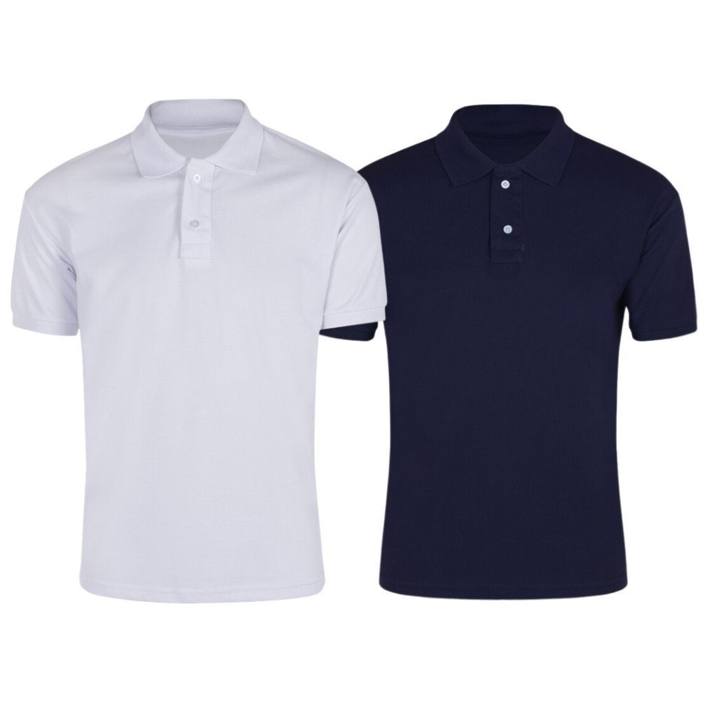 kit2 camisa Polo de masculina premium piquer poliester varias cores