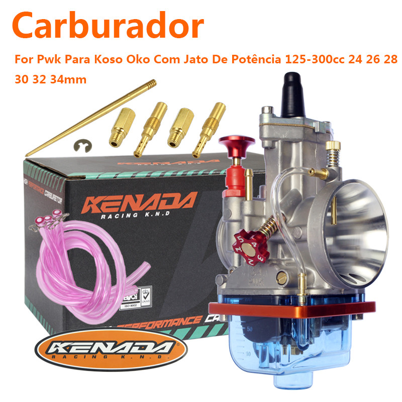 KENADA RACING Carburador PWK  koso Compatível Racing Carb Power Jet 24MM 26MM 28MM 30MM 32MM 34MM