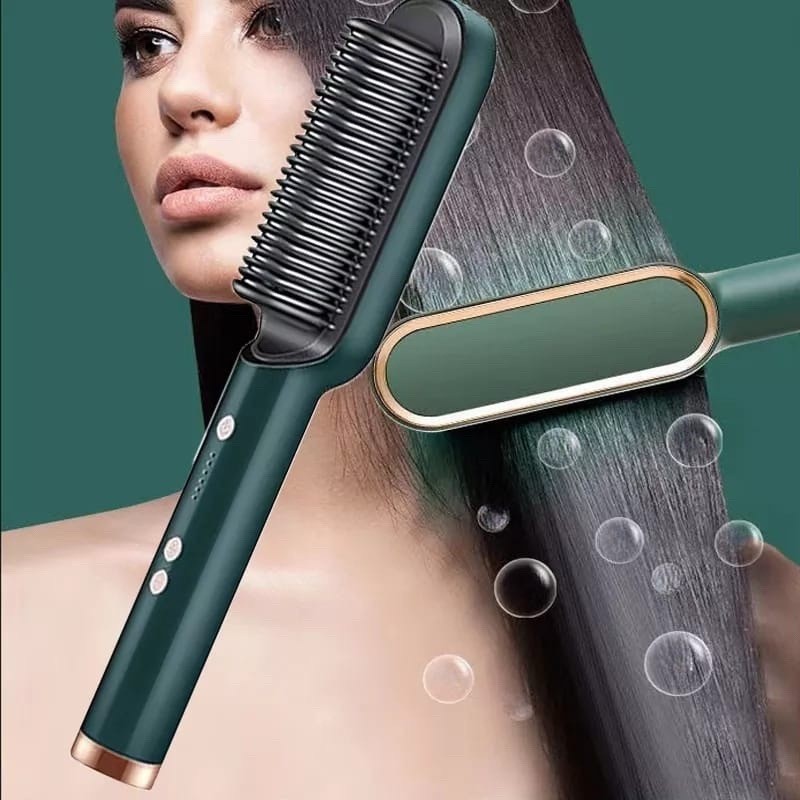 NOVO Escova Alisadora Anion Hair Pro 3 em 1 , Secador, Chapinha e Modelador de Cachos Bivolt