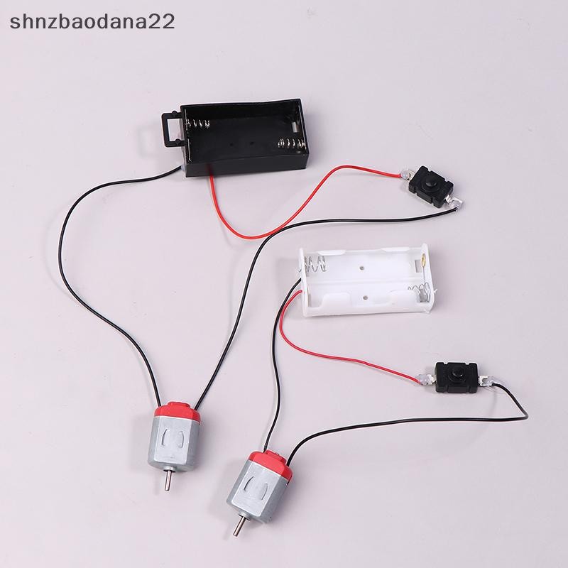 [Shnzd] Kit De Motor Preto E Branco 130 Com Caixa De Armazenamento De Bateria 2xAA Modelos De Circuito Eletrônico DIY De