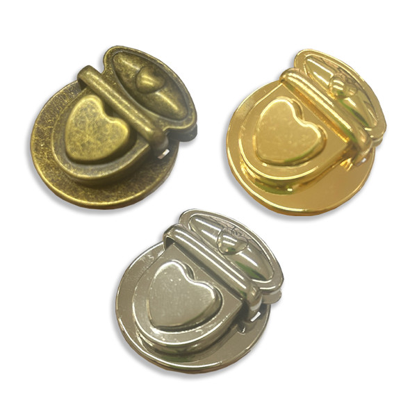 5 Un de Fecho Metal Fivela Tic Tac Bolsa Engate Coração Artesanato Costura Importado 30mm Acabamento