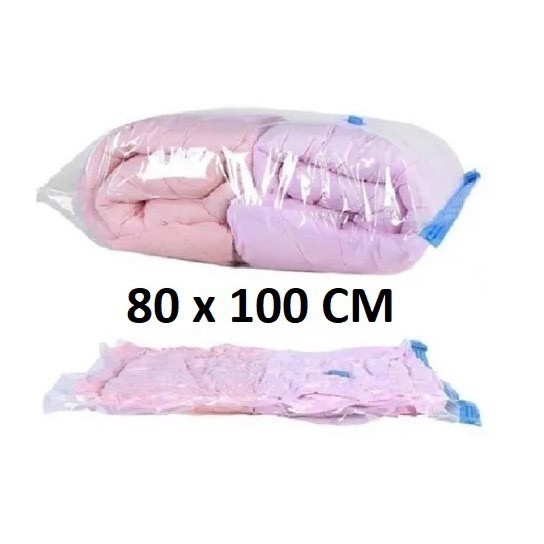 kit 3 Saco a vacuo 80 X 100 cm Organizador Edredom Cobertor Roupa Organizadores Para Multiusar