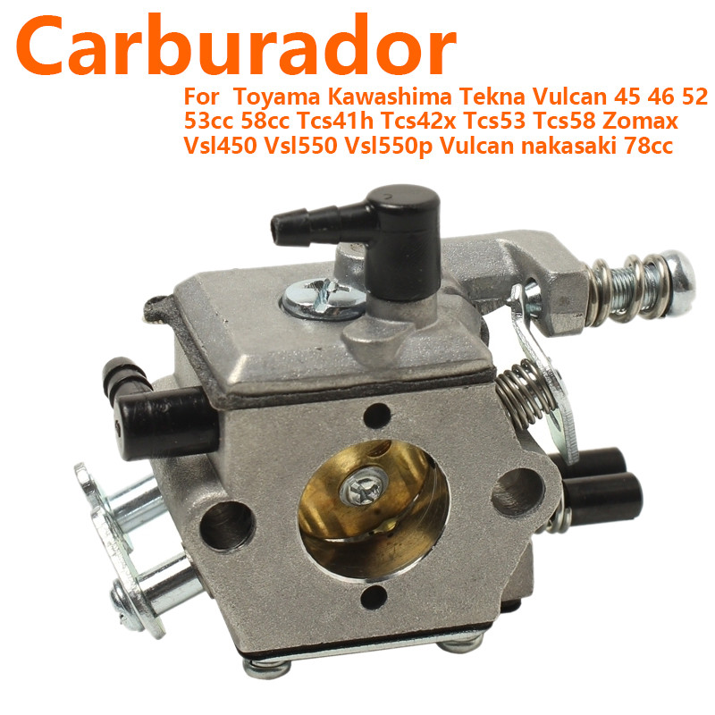 Carburador Motosserra Importada Toyama Kawashima Tekna Vulcan 45 46 52 53cc 58cc Tcs41h Tcs42x Tcs53 Tcs58 Zomax Vsl450