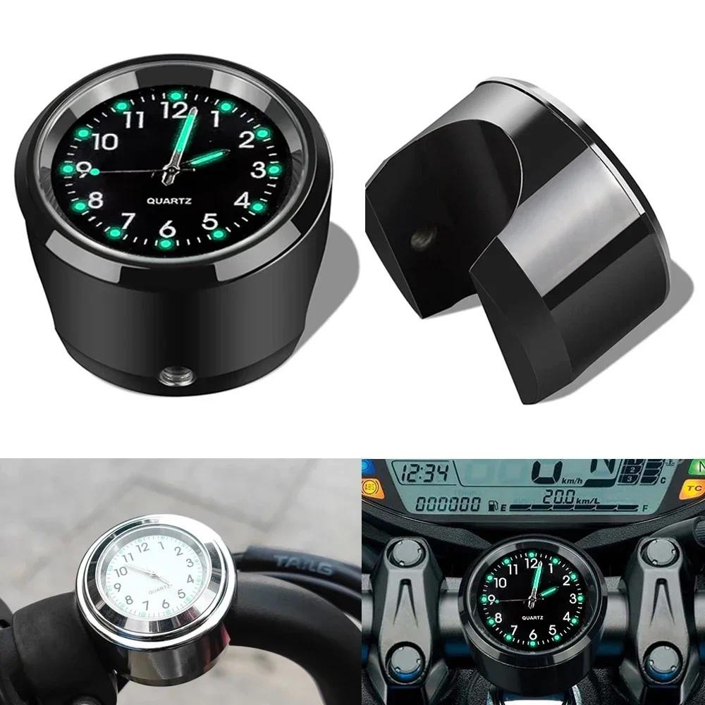 Relógio De Quartzo De Alumínio Universal Luminoso Montagem No Guiador Para Motocicleta Scooter Bicicleta Display Tempo À