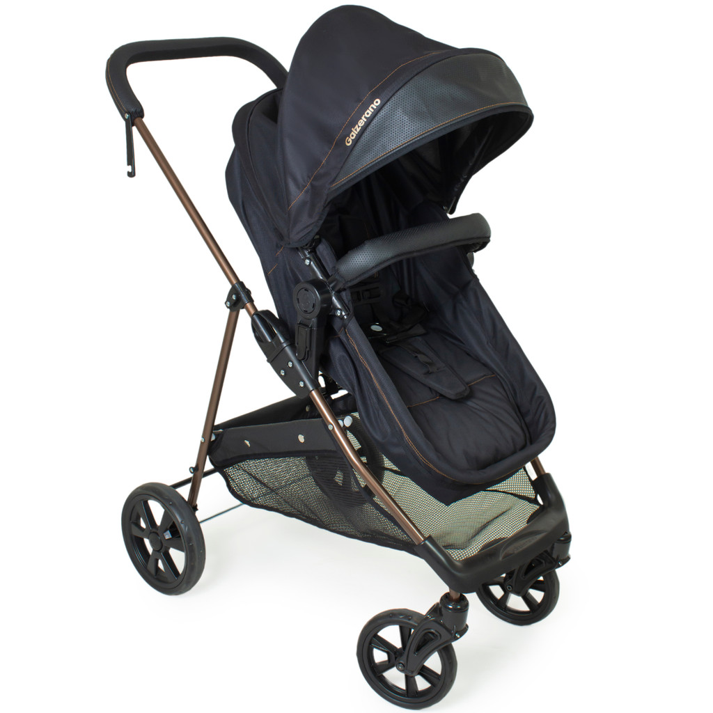 CARRINHO BEBÊ NAPOLI PRETO COBRE 1445PTC GALZERANO