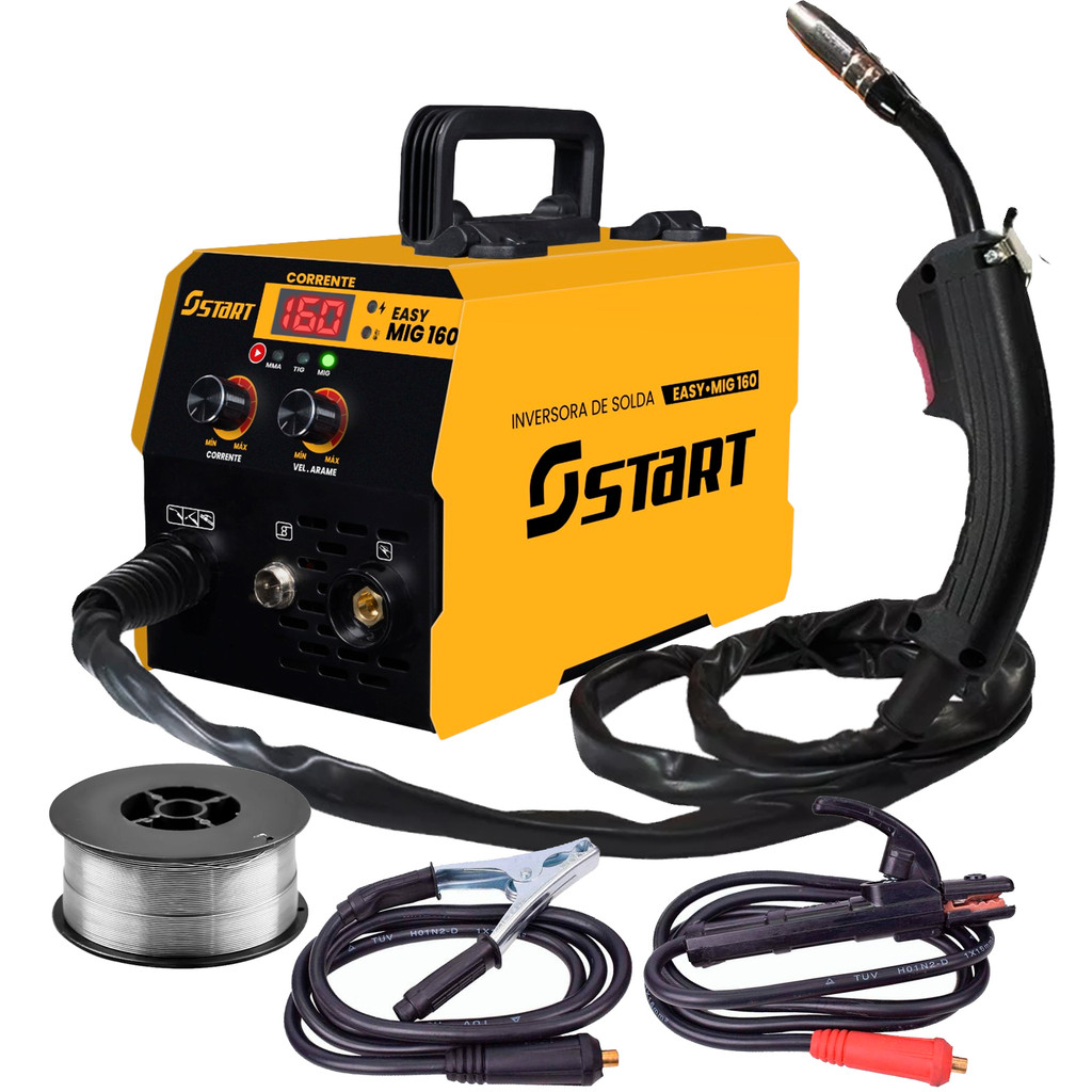 Inversora De Solda 220v Mig Tig E Eletrodo Multi Gas Sem + Arame