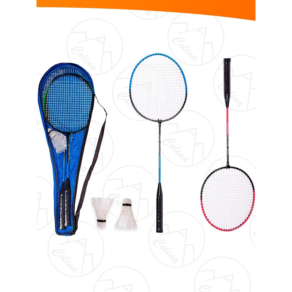 Kit Jogo Raquete Badminton Peteca Completo Com 2 Raquetes E 2 Petecas Com Bolsa Cores Sortidas Kolling Sell