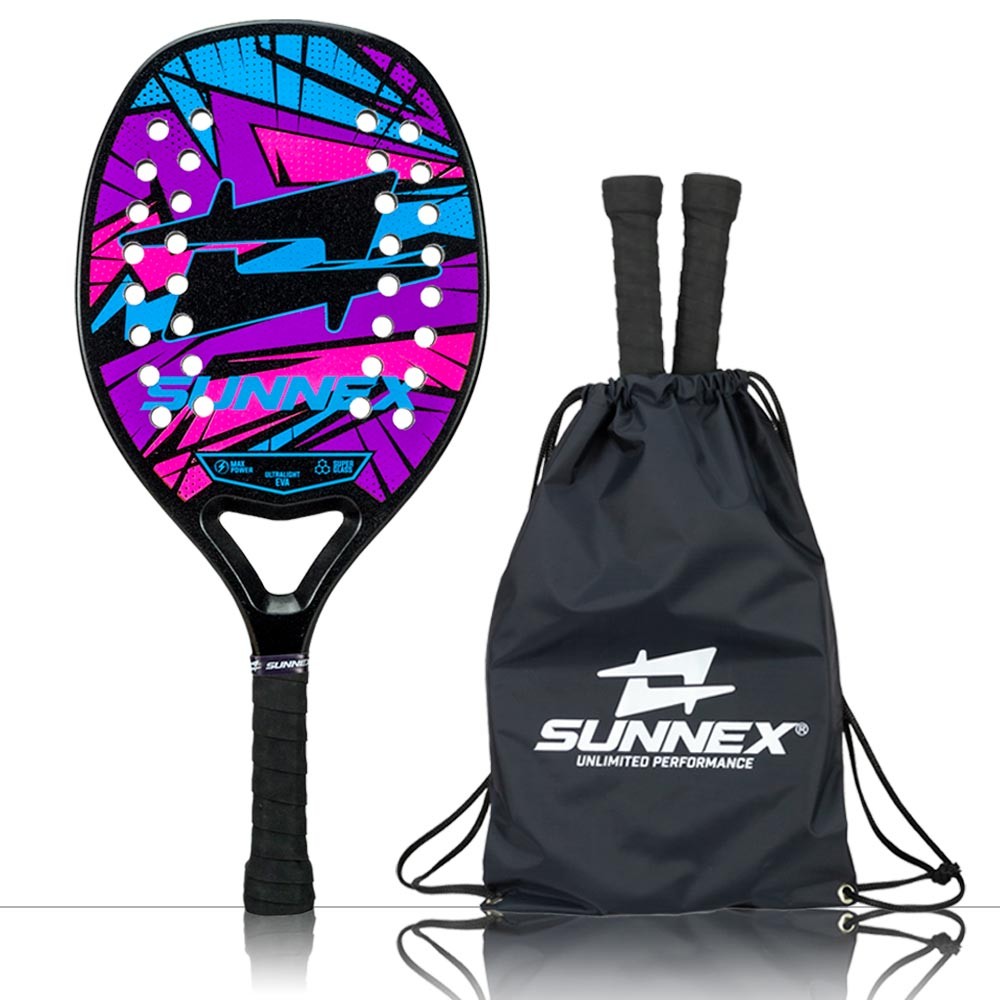 Raquete Beach Tennis Sunnex Thunder Reforço em Carbono 3K 03