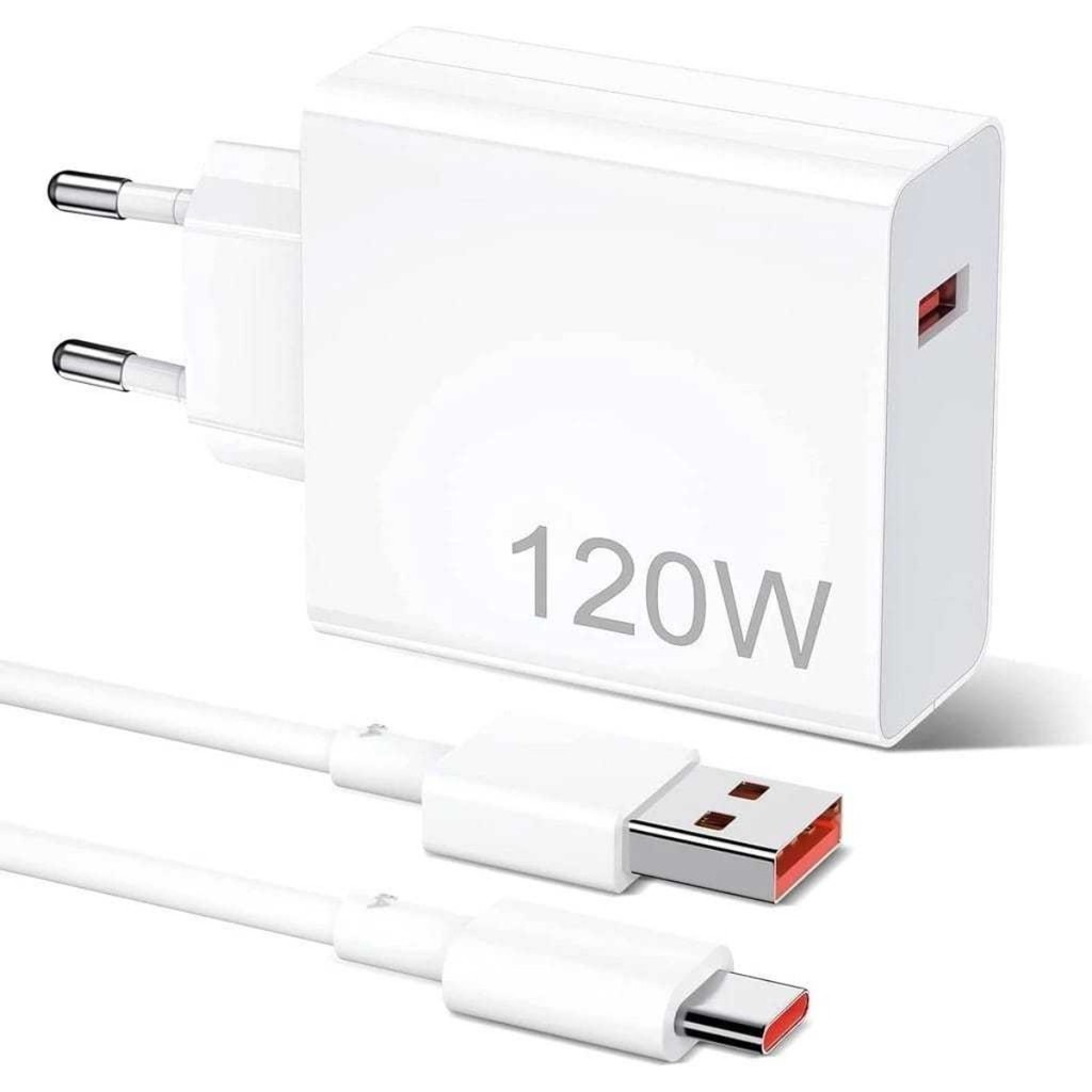 Carregador rápido de 120W com 6A USB C cabo 1M para TODUS TIPO-C  CELULAR
