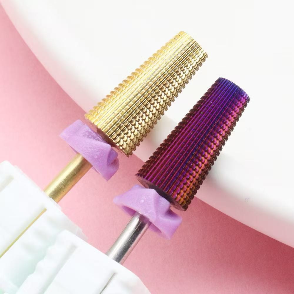 Kit 2 Brocas de Pregos Multi Funcional 5 em 1 com Aço Tungstênio e Carboneto para Remoção de Gel de Longo Prazo