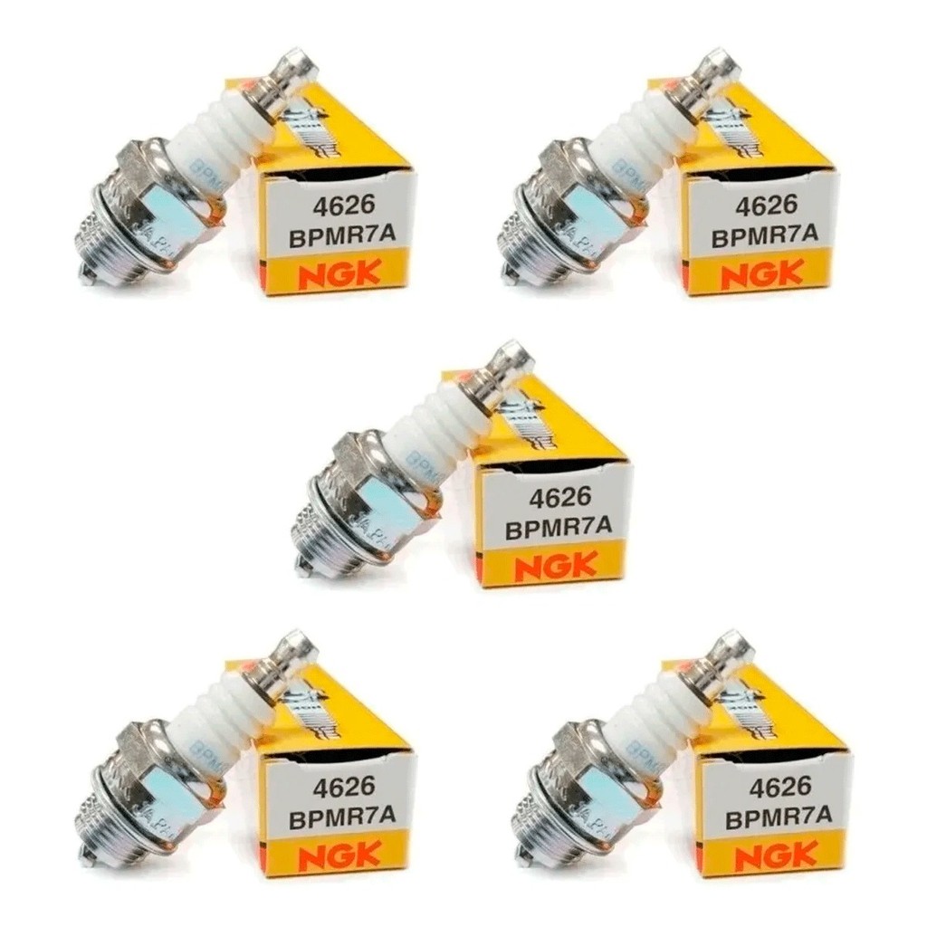 5 Velas Ngk Bpmr7a Motosserra Roçadeira Stihl 2t Motor Agri