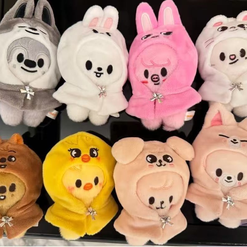Kpop Idol Stray Kids Seul FM Field SKZOO 10cm Capa Casaco Boneca Chaveiro Pequena