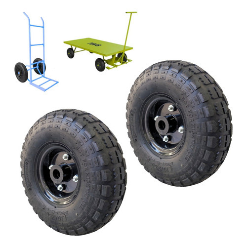 Kit 2 Rodas Carrinho de Carga 4.10/3.50-4 Aro 4 Plataforma