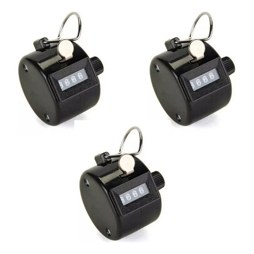 KIT 3 CONTADOR MANUAL 4 DIGITOS FLUXO DE PESSOAS CANTO DE PASSAROS