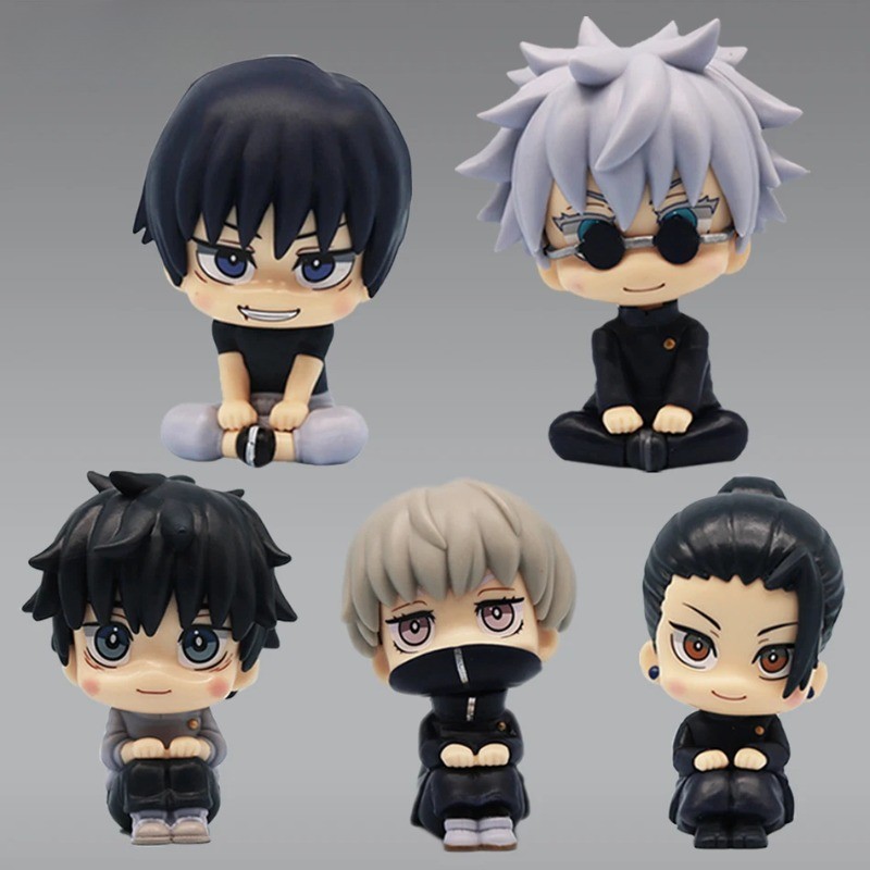 10cm Anime Satoru Gojo Jujutsu Kaisen Figura Fushiguro Megumi Brinquedo Okkotsu Yuta Inumaki Toge Geto Suguru PVC Modelo