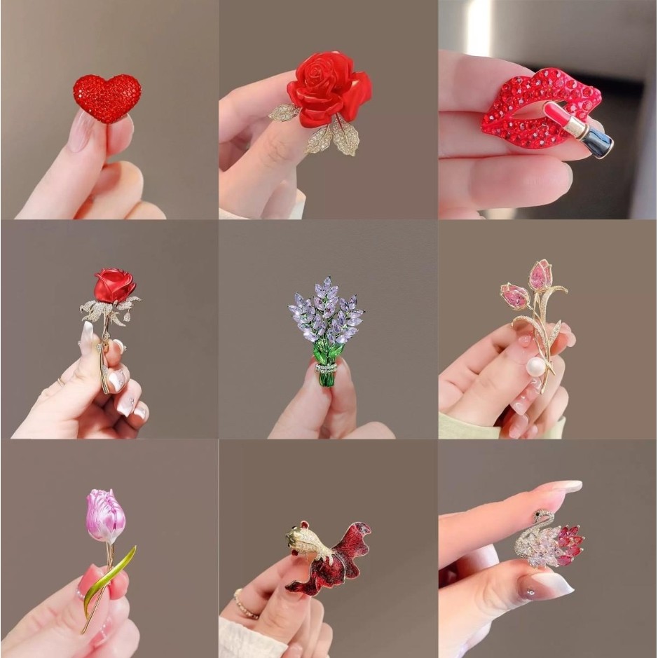 Broche Feminino 42 Modelos/Broche de Fitas para Cabelo/Broche Borboleta/Broche de Pérolas Elegante/Presente Barato e Chi