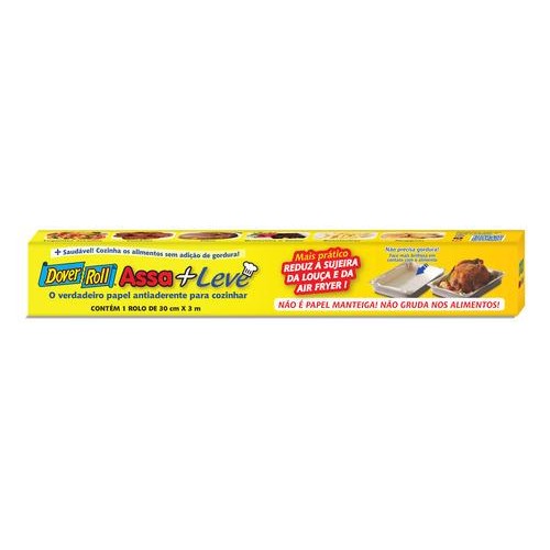 Assa + Leve Papel Antiaderente P/ Cozinhar 30Cm X 3M Dover R
