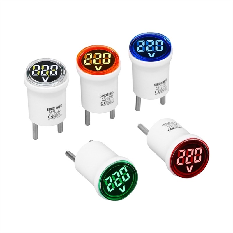 Li * Monitoramento Energia Elétrica Voltímetro Digital Display LED Medidor Tensão Portátil Indica Plugue Tipo