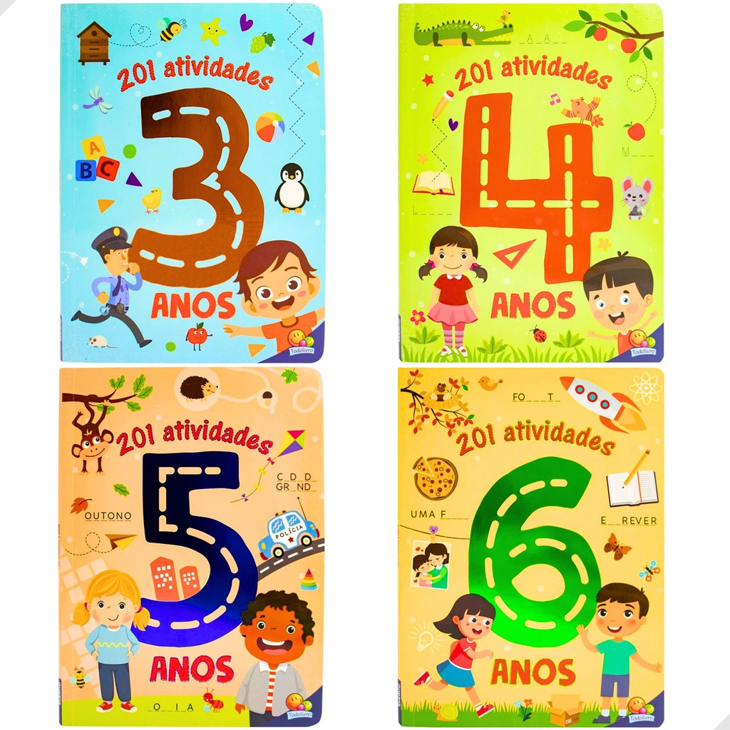Livro Infantil 201 Atividades Menino Menina Todolivro