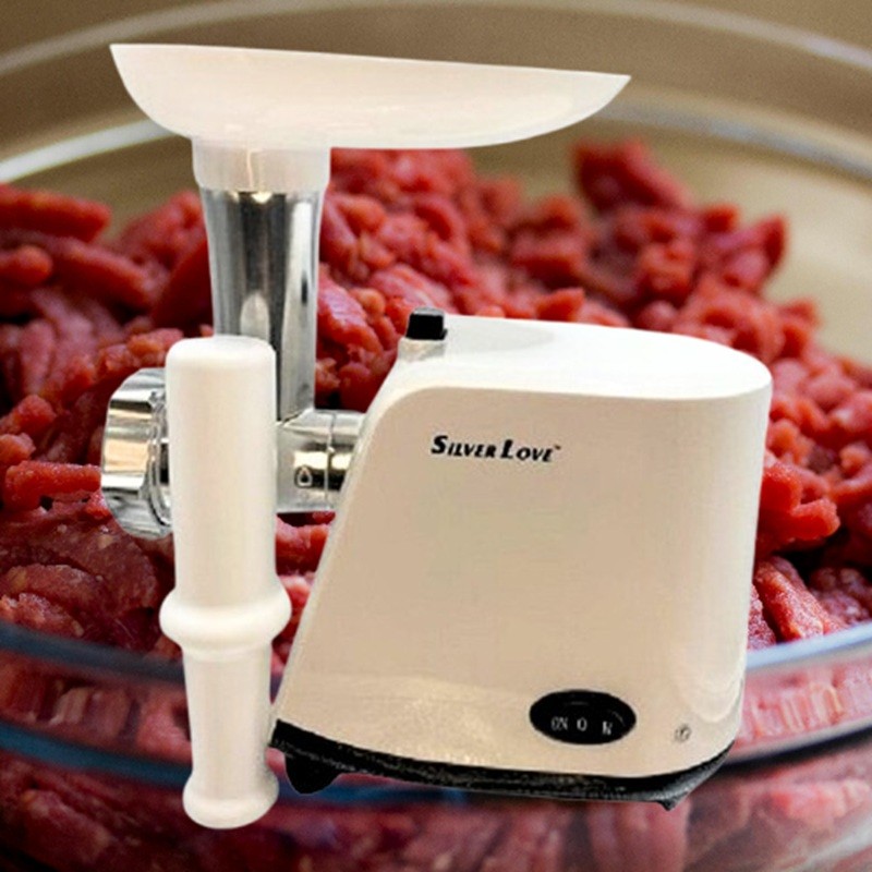 Moedor e Triturador Carne Elétrico Multifuncional e Profissional de Aço Inox Muito Top