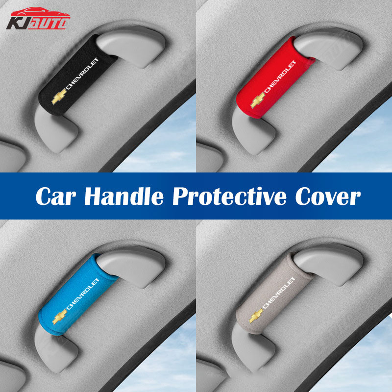 Chevrolet Camurça Maçaneta Do Teto Carro Capa Protetora Da Porta Acessórios De Decoração De Couro Para Rastreador Corsa 