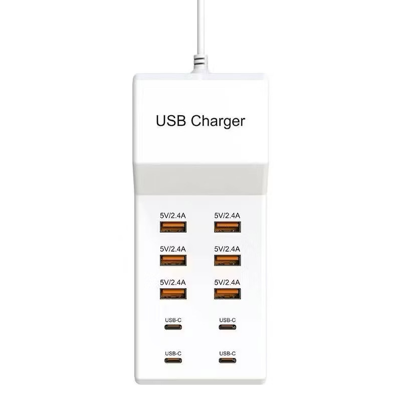 Estação De Carregamento Inteligente Usb 50w De 6 Porta E 4Type-C