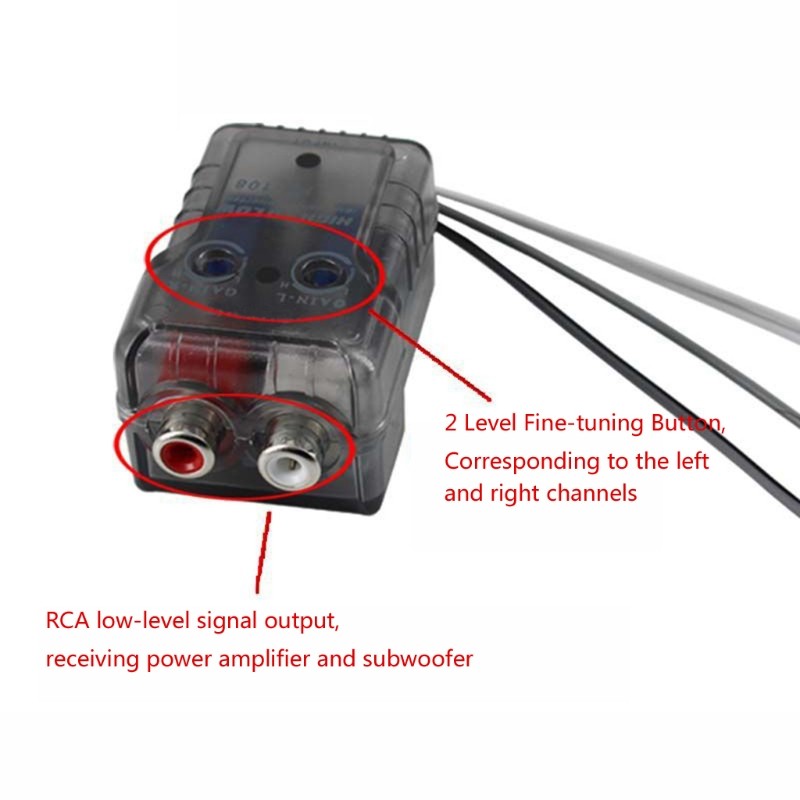 Conversor De Impedância De Saída De Linha De Baixo Nível STE Para RCA SUV Controle Carro Adaptador De Sinal Alto-Falante