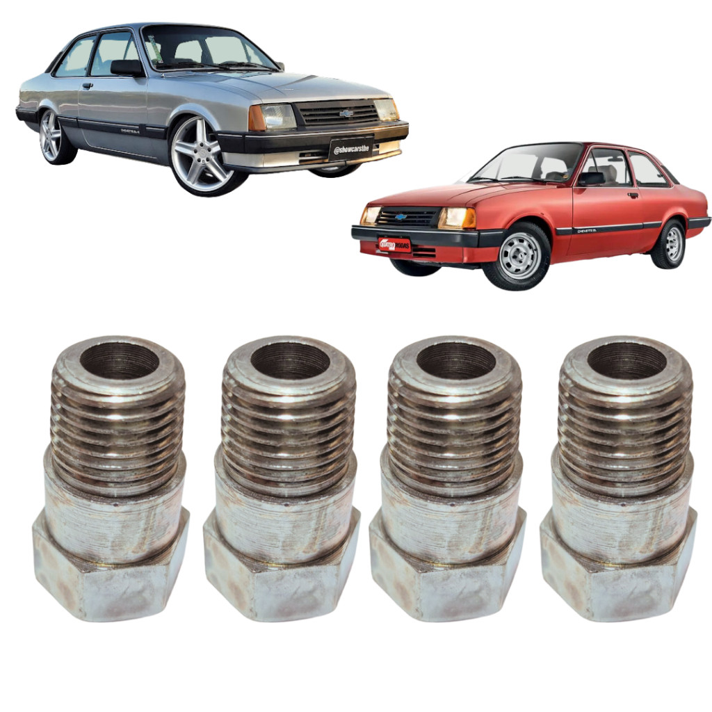 4 Tucho Vela Cônico Prolongador Chevette / Chevy / Marajo