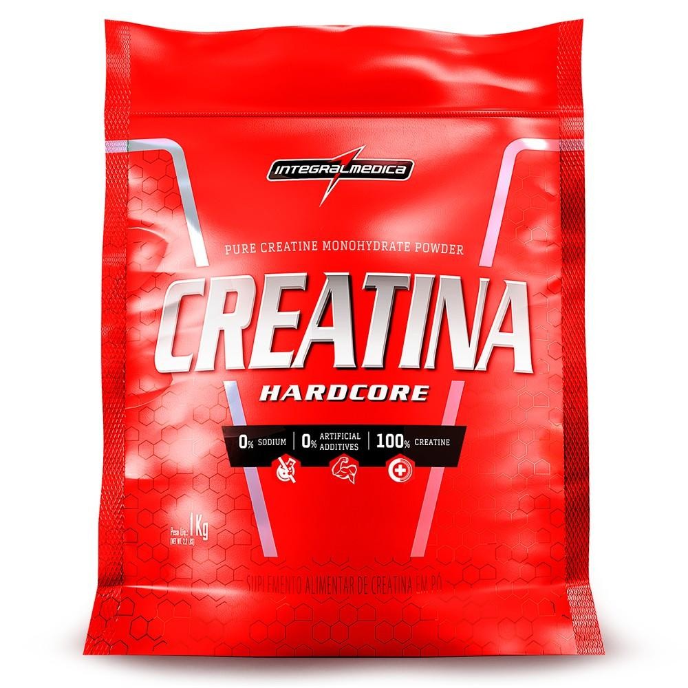 Integralmedica - Creatina Hardcore em Pó 100% Pura e Monohidratada – Suplemento para Força e Massa – 1kg – Em pó