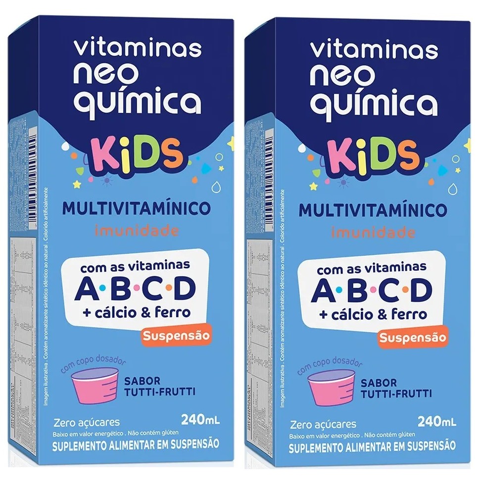 Kit 2 Multivitaminico Kids Liquido 240ml - Neo Química