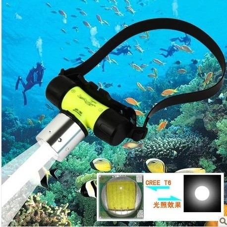 Lanterna Mergulho  Pesca  Corrida Camping Recarregável de cabeça Led Prova D agua resistente ate 30 metros profundidade