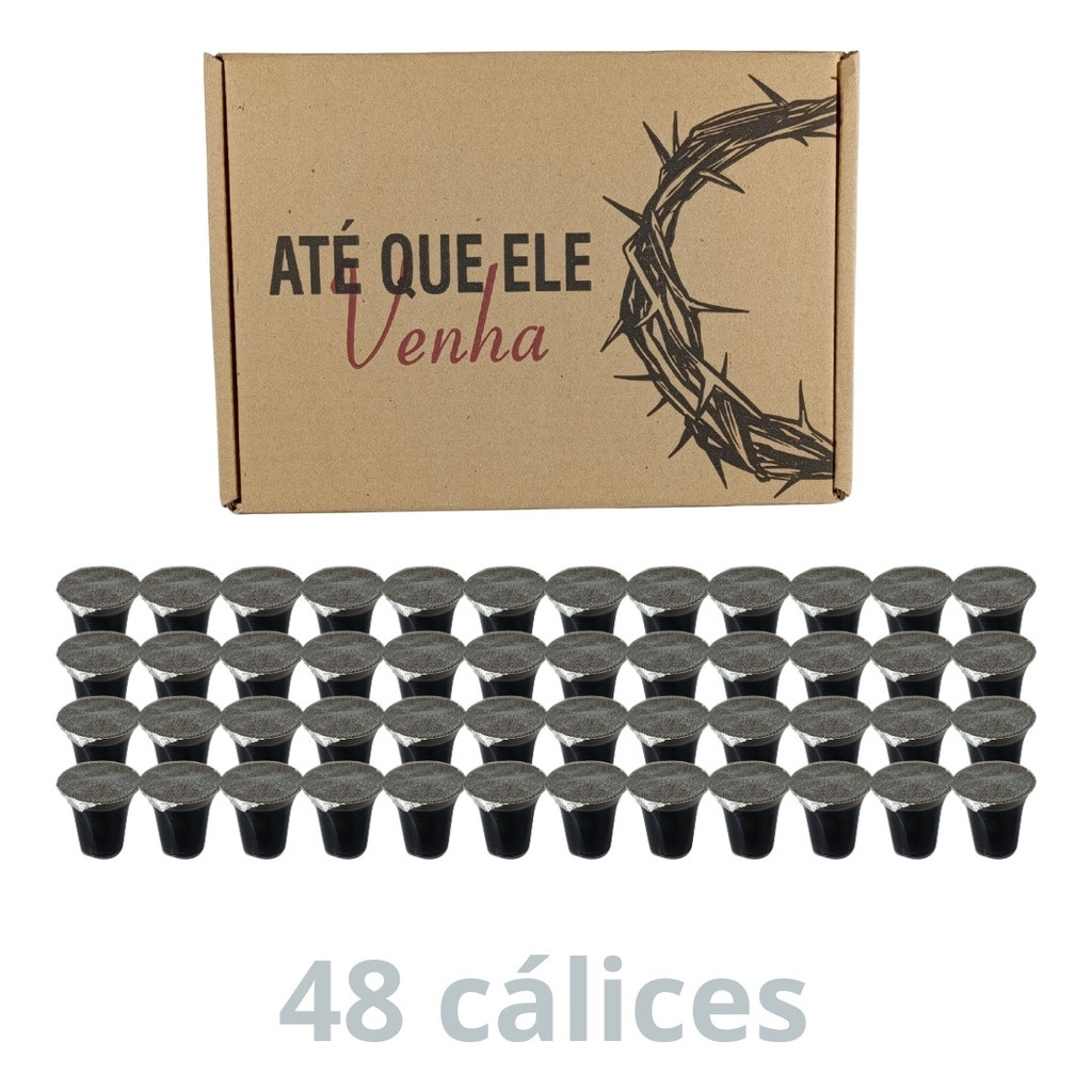 Kit Calice Santa Ceia Betel Com 48 Unidades Só Suco Com Registro Igreja