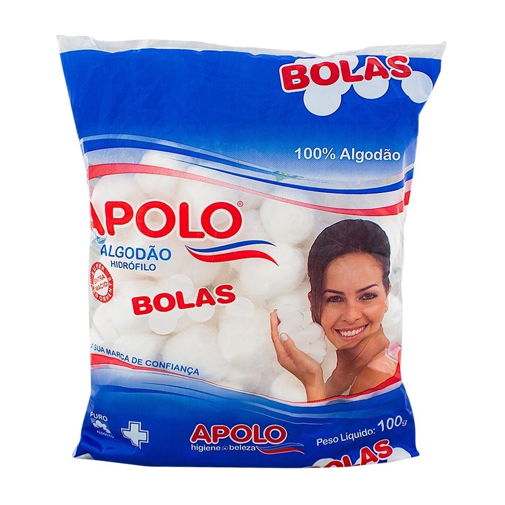 Algodão Bola Apolo 100g Limpeza Higiene Saude Envio Rapido