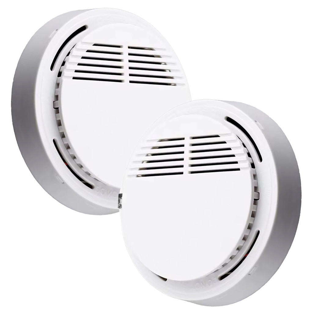 Detector de Incendio Fumaça Kit 2 unidades Sensor Fotoeletrico Alarme 85db  Fogo Proteçao Casa Residencial Comercial